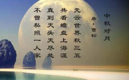 八月十五中秋节的诗句古诗,中秋节的诗意传承